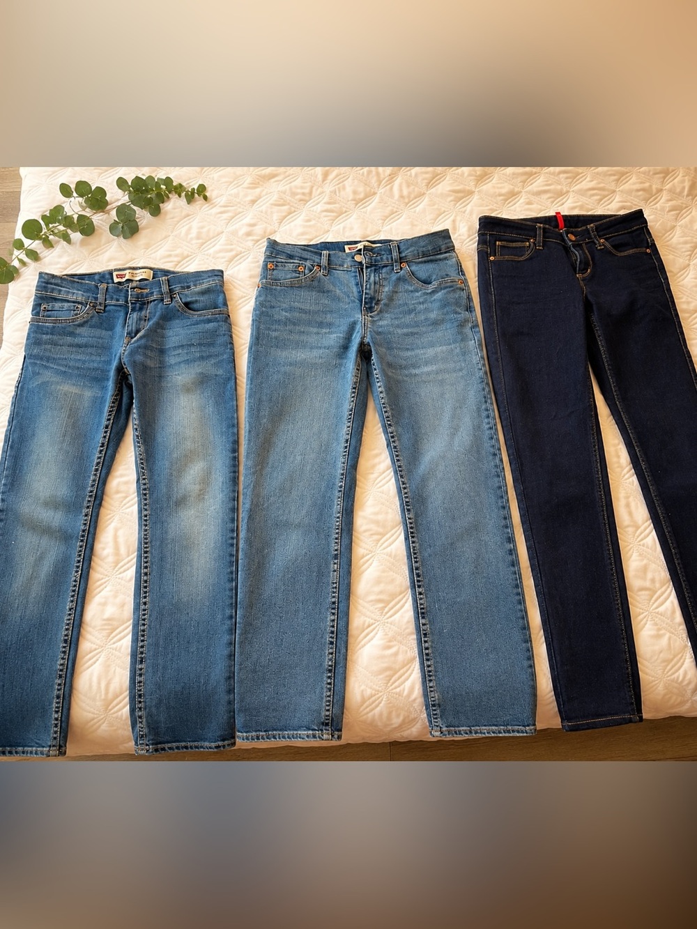 Levi’s + Uniqlo Jeans Bundle (3 Pairs) – $30